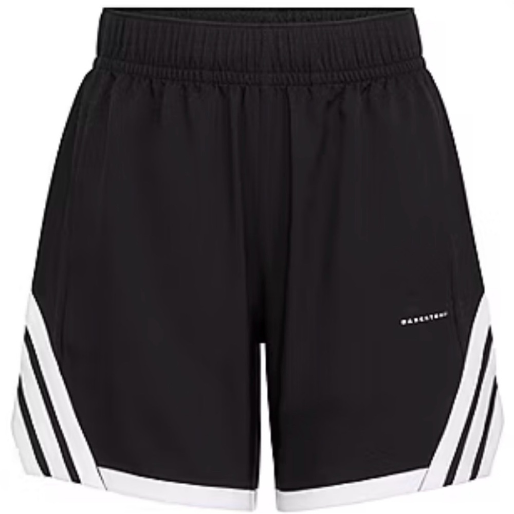 adidas Kids Black and White Basketball Shorts